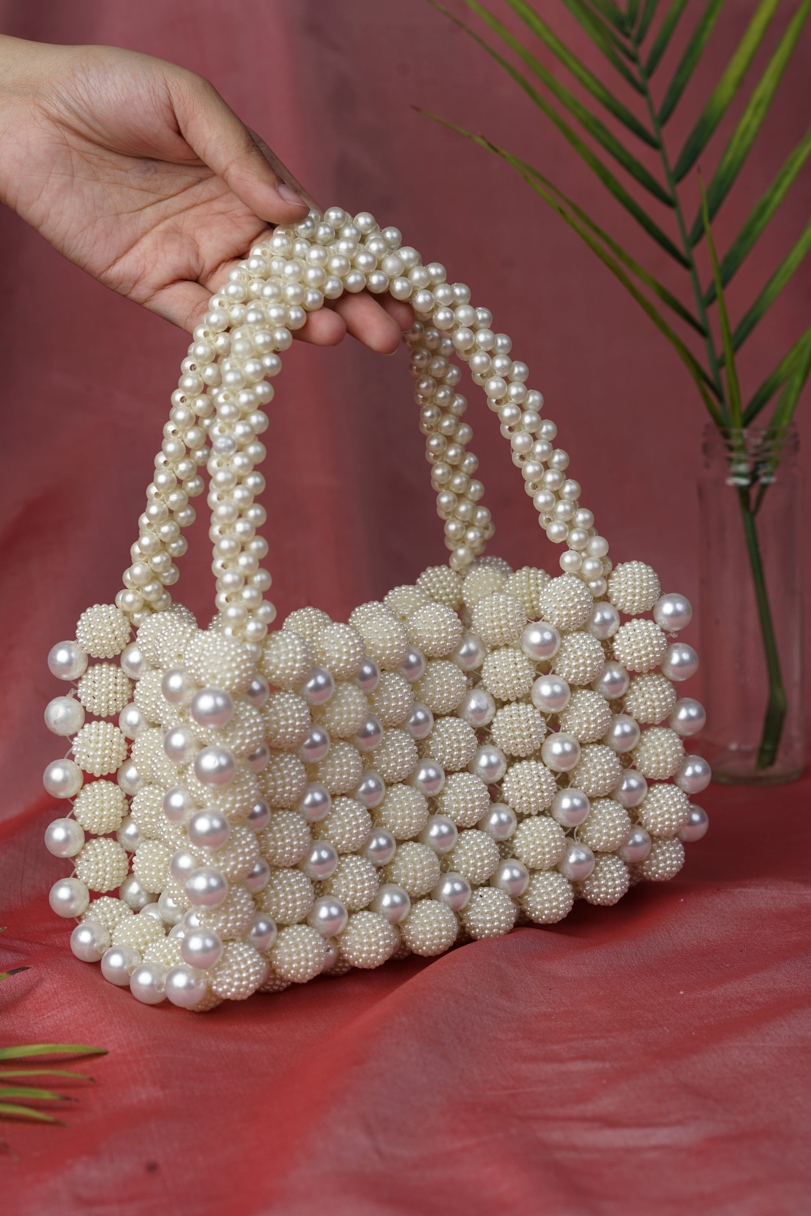 Pearly Luxe white Luxury bag