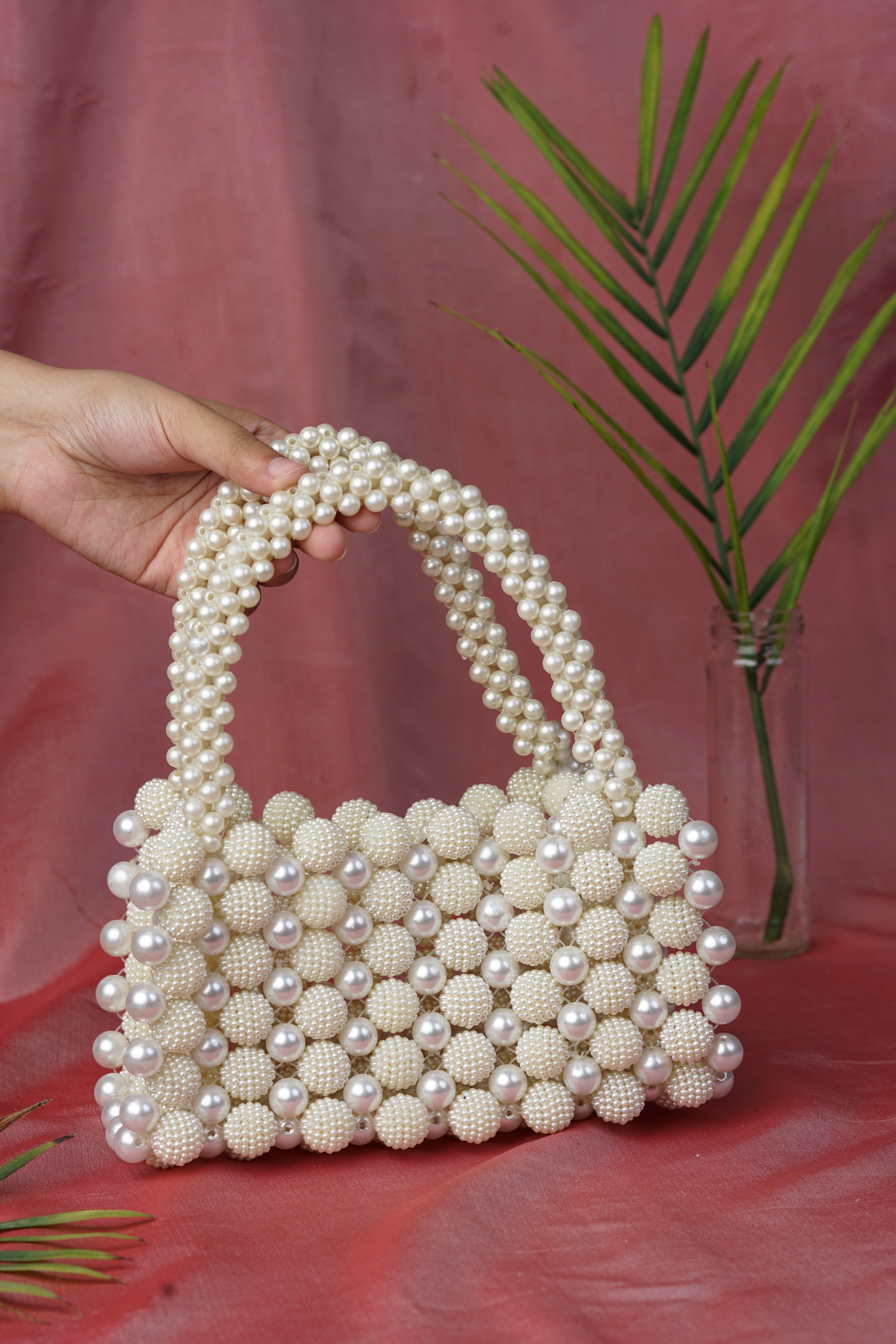 Pearly Luxe white Luxury bag