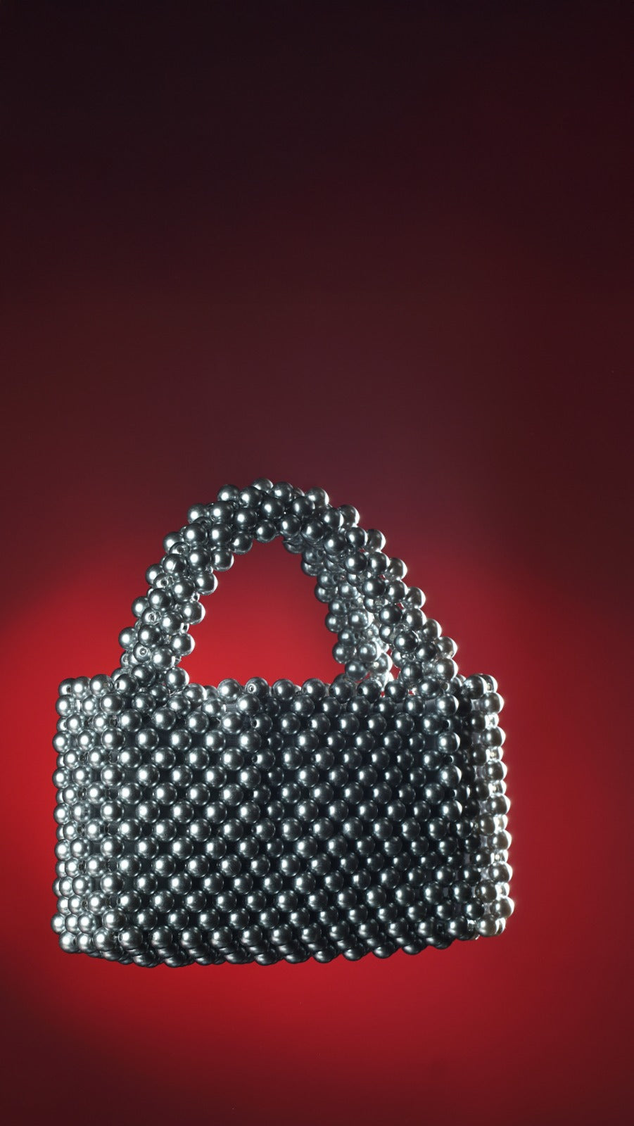 Silver Affair bead Hand Bag