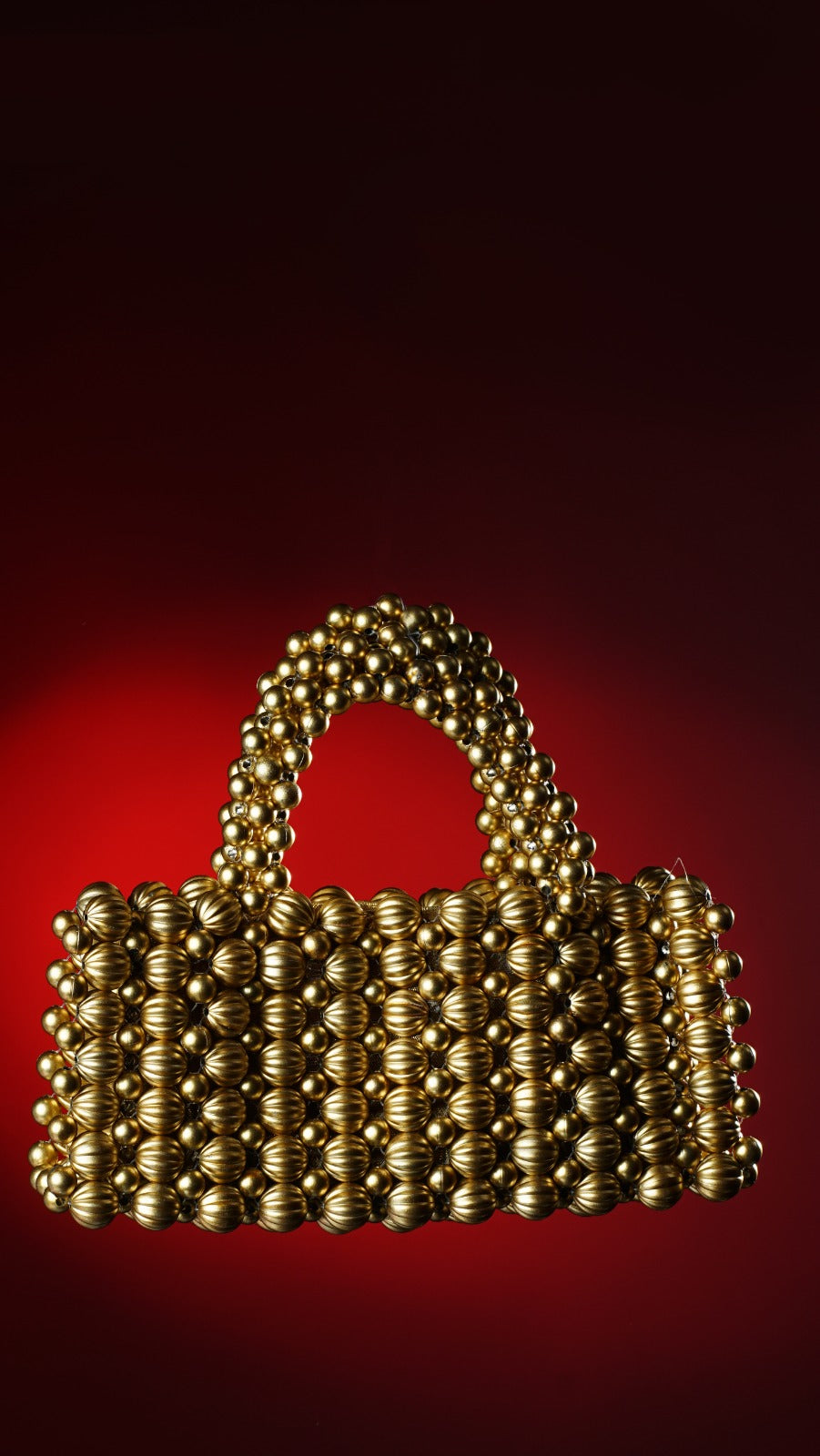 Royal Gold Hand Bead Bag